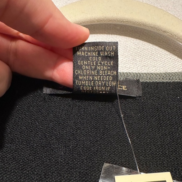 NWT Susan Lawrence black & gray lightweight sweater dress - size XL - Picture 5 of 5